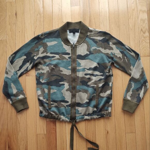 J. Crew camo zip cardigan jacket XS - Picture 3 of 10
